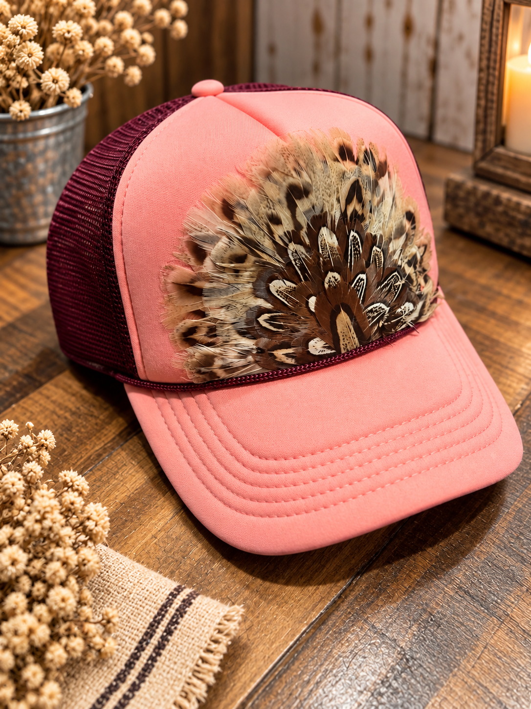 Barb Feather Trucker