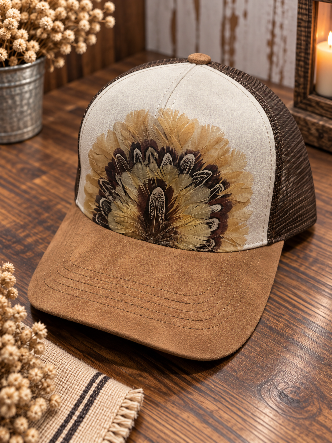 Suedy Roofus Feather Trucker