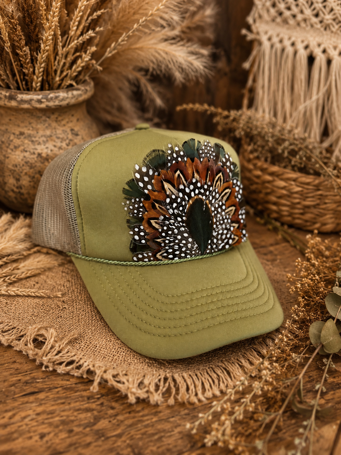 Pine Feather Trucker