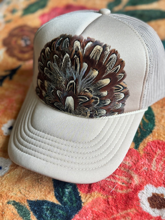 Tan 1 Feather Trucker
