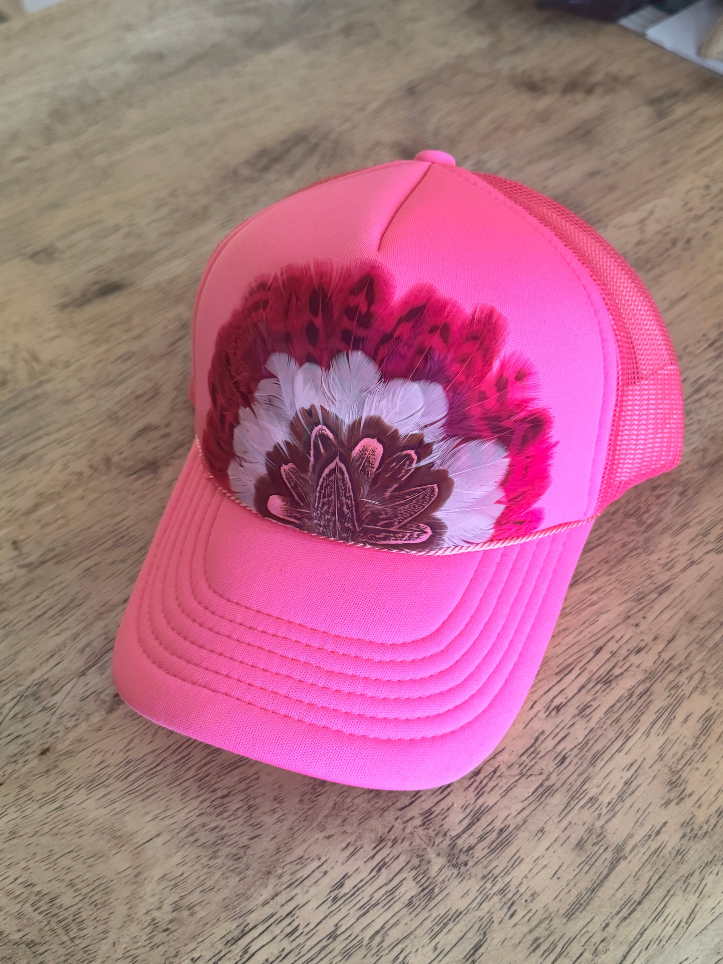 Pinky Feather Trucker
