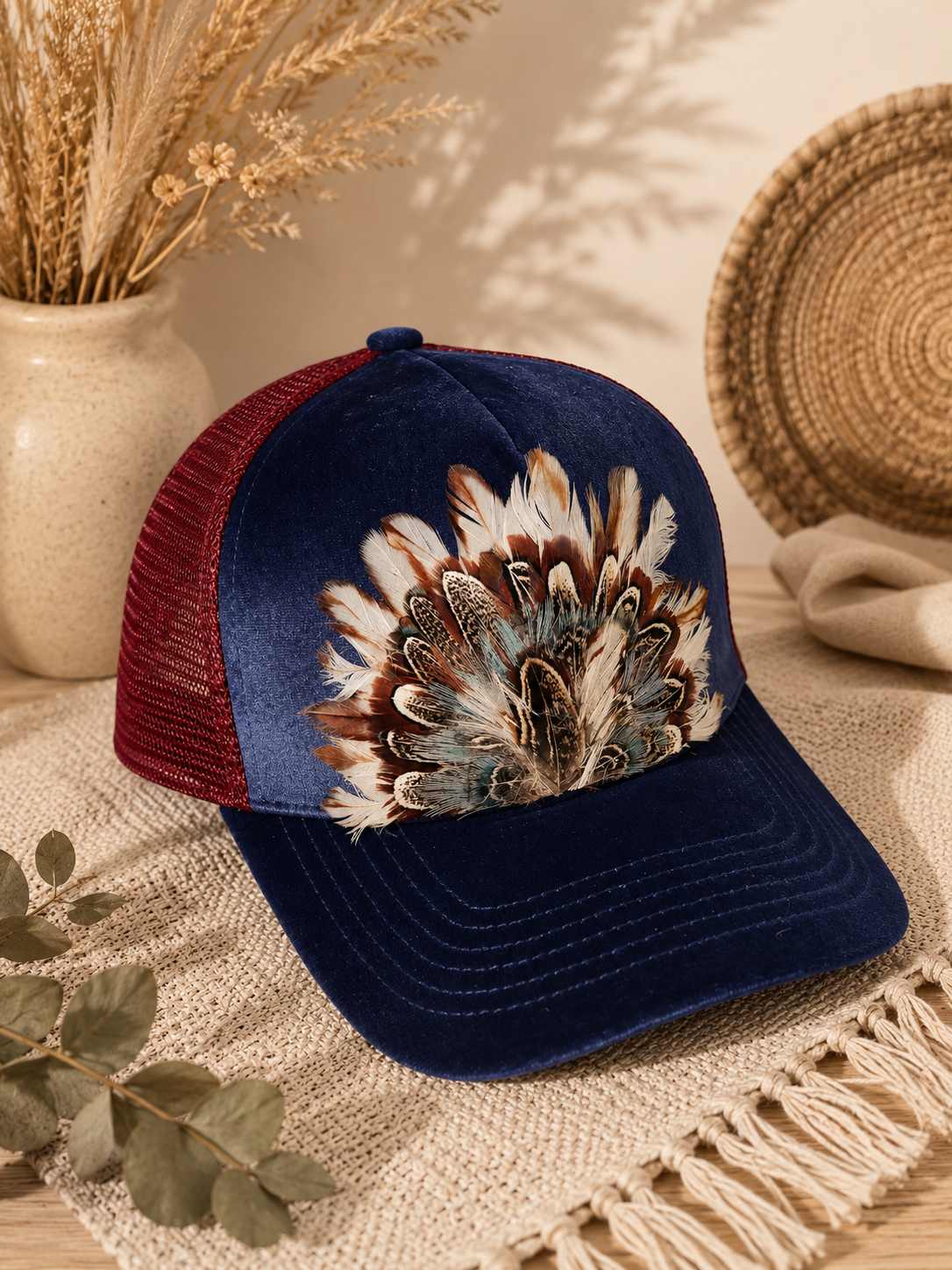 Velvetina Feather Trucker