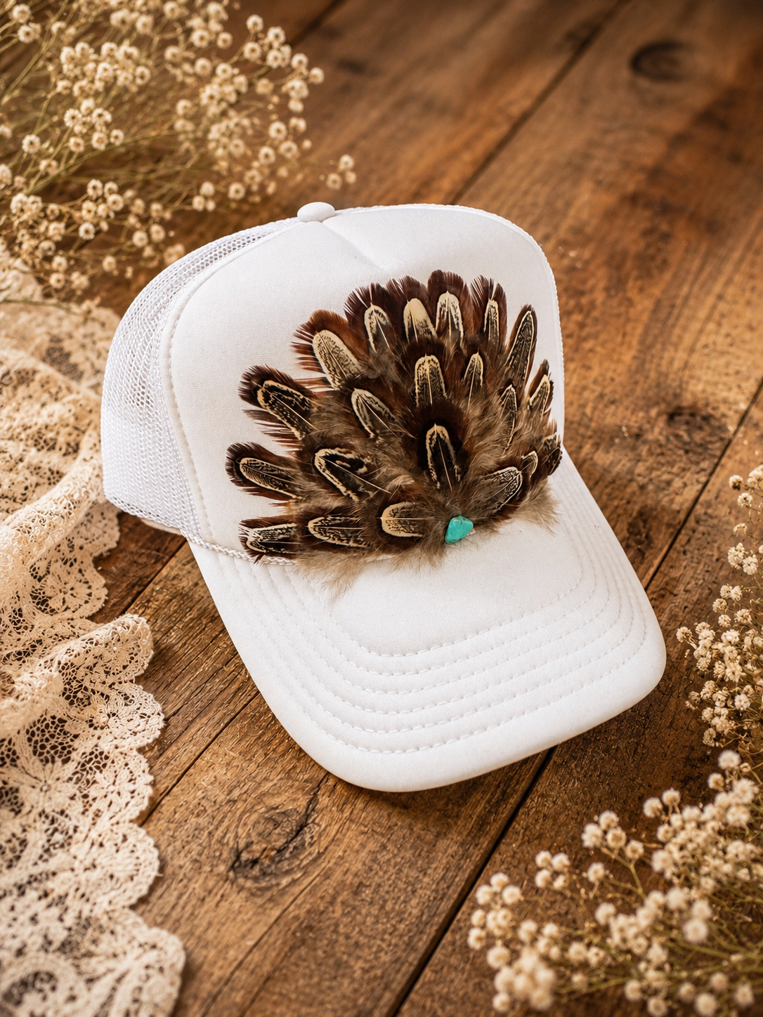 Wild Dove Feather Trucker